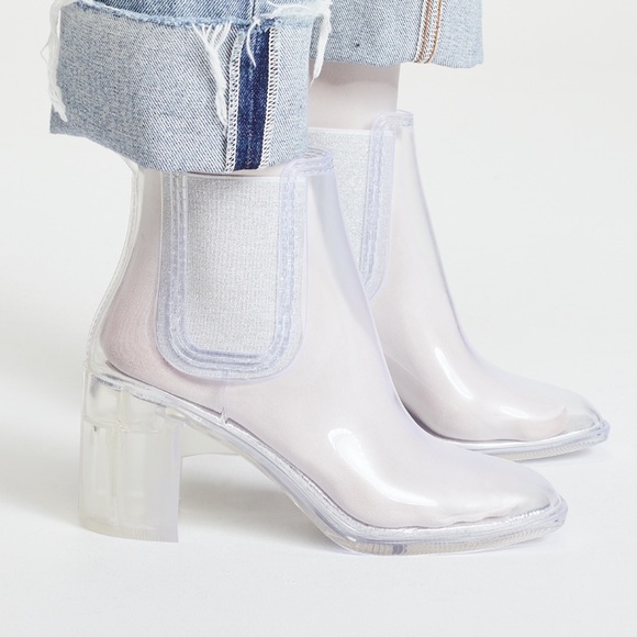 clear rain boots